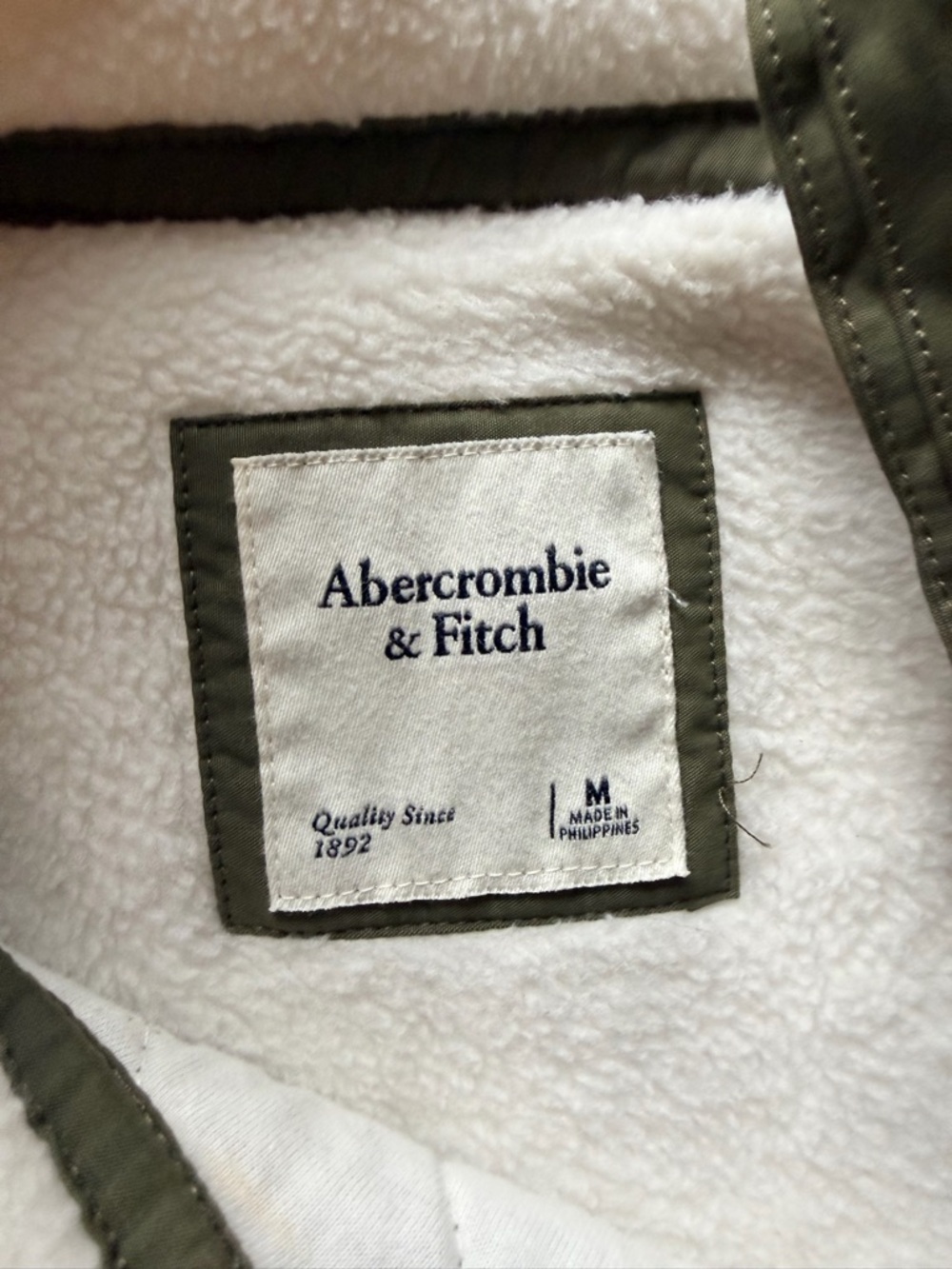 Abercrombie Cozy Quilted Snap Neck Fleece Pullover Asymmetrical Size M - Picture 4 of 5